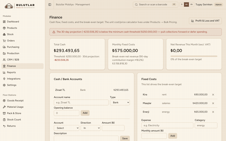Cash and profitability, live